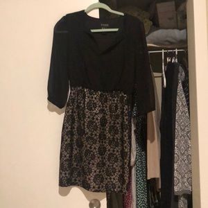 black/lace dress